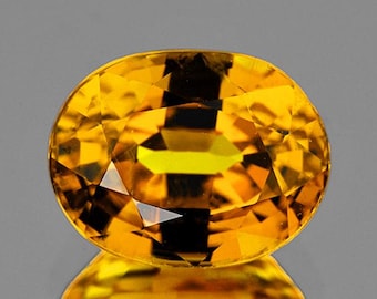 Natural Golden Yellow Sapphire – 7x5 mm {1.25ct} Oval Cut, Flawless–VVS Clarity, Earth-Mined Gemstone from Ceylon for Jewelry