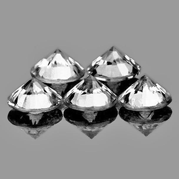 Lab Grown White Sapphire 6mm Round Wholesale Lot of 1 Stone - UK