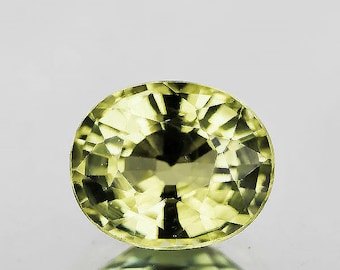 5.5x4.5 mm Oval 0.66ct Natural Canary Yellow Sapphire [Flawless-VVS Clarity] Natural Loose Gemstone from Madagascar for Jewelry Ring