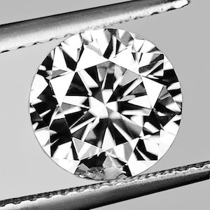 Natuurlijke witte zirkoon 7,7 mm 1 stuk rond facetgeslepen VVS aards gedolven losse edelsteen [natuurlijke zirkoon, geen kubieke zirkoon]