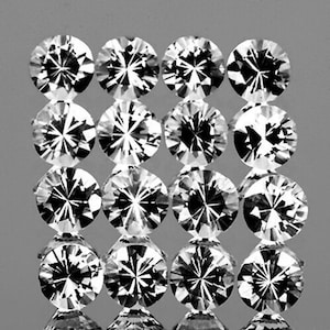 Saphir Blanc Naturel De Ceylan (Sri Lanka) - Qualité AA++ - Forme Cœur 9x9mm - Certifié GGI - Neuf