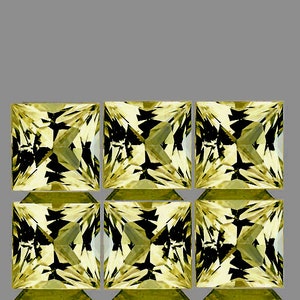 2.80 mm Square 6 pcs Natural Yellow Sapphire Unheated [Flawless-VVS Clarity] Natural Loose Gemstone Craft Supply DIY Ring