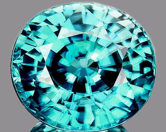 6.5x5.5 mm Oval 2.33cts 1 pieza Circón azul verde eléctrico natural [claridad VVS] Piedra preciosa suelta natural para joyería y anillo de Camboya
