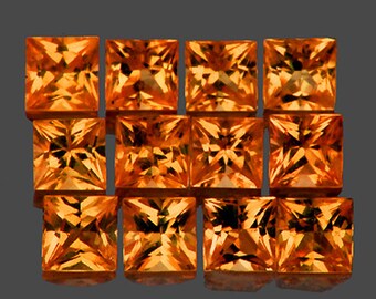 Saphir Orange/rouge De Tanzanie – 4x3 Mm, 0.22 Ct, Naturel, Traité Diffusion Be, Rare