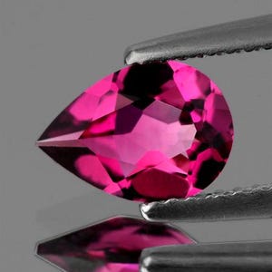 Natural Pink Tourmaline 6x5 mm – 0.50ct Pear Cut, Flawless to VVS Clarity, Earth-Mined Gemstones with Beautiful Color