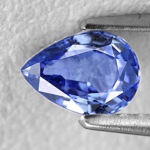6x4 mm Pear 0.43ct Natural Blue Sapphire [Flawless-VVS Clarity] Top Luster Natural Loose Gemstone Heated Sapphire From Ceylon For Jewelry