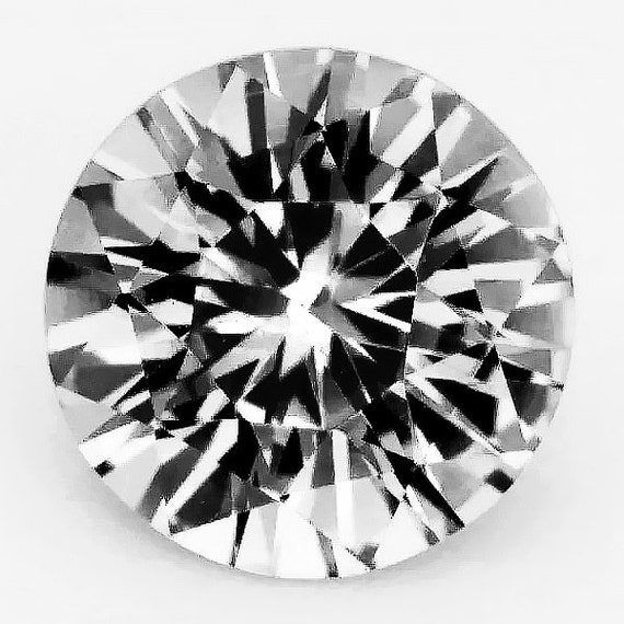 Zaffiro bianco naturale rotondo da 5,00 mm {0,55 ct}, taglio a