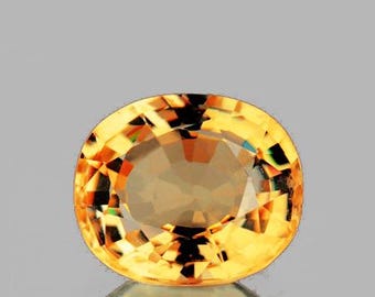 Naturlig gul safir 0,65 ct 6 x 5 mm oval slipad fasetterad felfri VVS-klarhet naturlig ädelsten utvunnen från Madagaskar