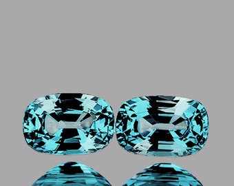 Natural Blue Zircon 6x4 mm Cushion Faceted Cut Earthly Mined Loose Gemstone Flawless-VVS Clarity For Jewelry & Rings