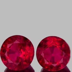 4.00 mm rund 2 Stück natürliche Burma intensive rote Rubin [SI] 