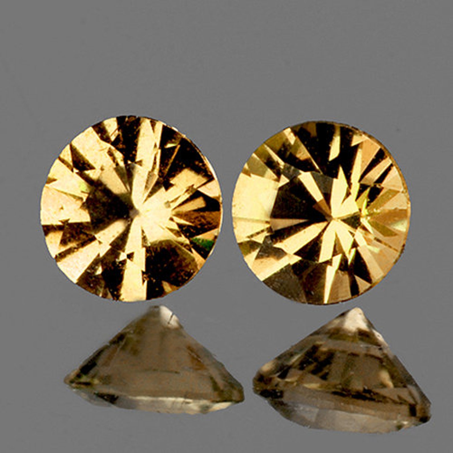 Natural Imperial Golden Zircon 6.00 mm pair Round Faceted Etsy