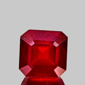 2,02 ct oktagon 6,80 mm naturlig röd mozambiquerubin [VVS Clarity] AAA-lyster jordiskt utvunna lösa naturliga ädelstenar från Afrika av högsta kvalitet