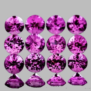 Natural Purple Rhodolite Garnet 3.5 mm 12 pieces Round Faceted Cut Flawless-VVS Clarity Earthly Mined Untreated Loose Gemstone