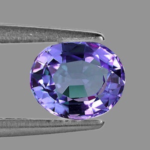 5 x 4 mm 1個 オーバル 天然パープルサファイア [完璧-VVS