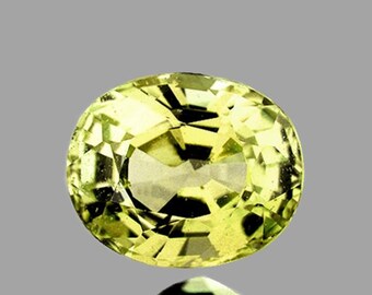 Naturlig safir – 0,50 ct, 5 x 4 mm oval fasetterad slipning, gul, VS-klarhet, utvunnen från Madagaskar för smyckesring