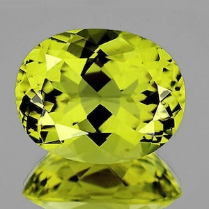 Natural Green Gold Lemon Quartz 19.5x15.5 mm Oval Faceted Cut 17.93cts 1 piece Flawless-VVS, Earthly Mined Loose Gemstone