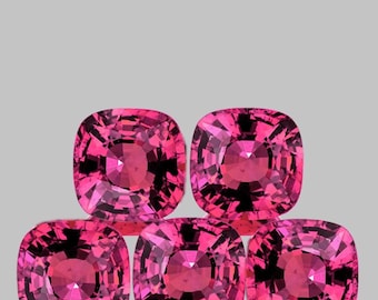 Natural Pink Sapphire – 3.5 mm, 5 pieces Cushion Cut, Flawless-VVS Clarity, Earth-Mined Loose Gemstone from Madagascar, For Jewelry