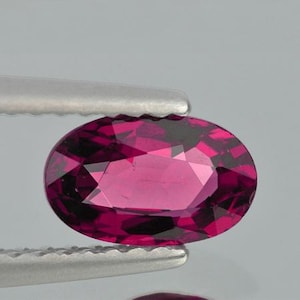 Natural Cherry Pink Rhodolite Garnet 9x6 mm 1.58cts [VVS Clarity] Oval Faceted Loose Gemstone Earthly Mined for Jewelry Ring Craft Supply