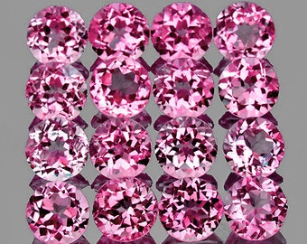 Natural Pink Tourmaline 1.8 mm 40 pieces Round Faceted Cut UnHeated/Untreated Earthly Mined Loose Gemstones From Mozambique