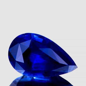 Natural Royal Blue Sapphire – 8x5 mm Pear Cut, 1.33ct, Flawless–VVS Clarity, Fire Luster, Earth-Mined from Ceylon