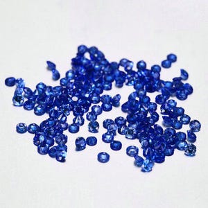 Natural Royal Blue Sapphire 1.30mm Round – 80 pcs Loose Gemstones, AAA Luster, Flawless-VVS Clarity, Ideal for Fine Jewelry