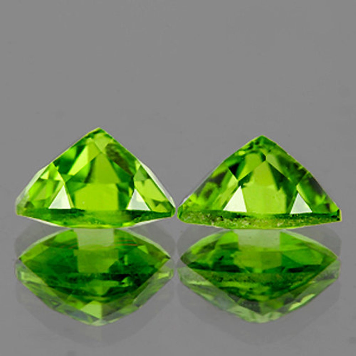 7.00 mm 2 Pieces Natural Green Peridot Trillion Cut Loose Etsy