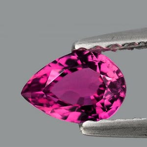 Natural Pink Tourmaline 7x4.5 mm – 0.55ct Pear Cut, Flawless to VVS Clarity, Earth-Mined Gemstones with Beautiful Intense Color for Jewelry