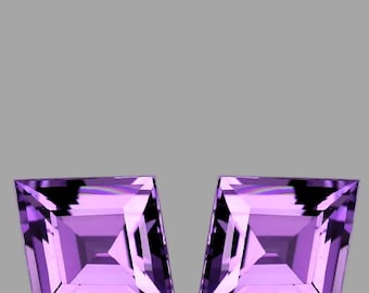 Natural Purple Amethyst – 8.5x7 mm, 2 pcs Kite Cut, Flawless–VVS Clarity, Earth-Mined Loose Gemstones for Jewelry
