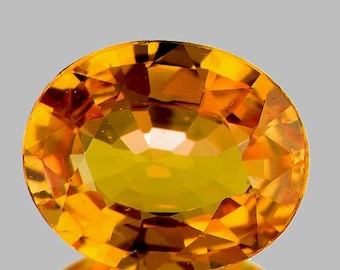 Natural Golden Yellow Sapphire – 6x5 mm {0.75ct} Oval Cut, Flawless–VVS Clarity, Earth-Mined Gemstone from Ceylon for Jewelry
