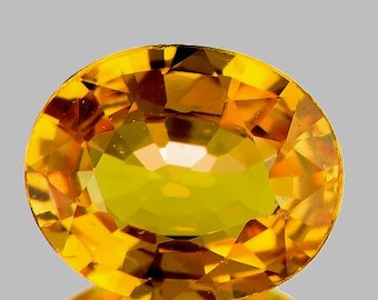 Naturlig gul safir 0,65 ct 6 x 5 mm oval slipad fasetterad felfri VVS-klarhet naturlig ädelsten utvunnen från Madagaskar