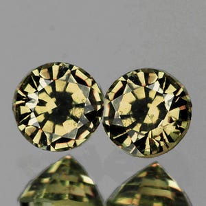 4.30 mm 2 pieces  Round Step Natural Champagne Sapphire [Flawless-VVS Clarity] Natural Loose Gemstones Top Brilliancy