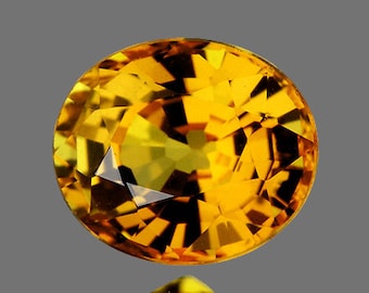 Saphir Jaune De Ceylan Naturel Ovale 16x13 Mm - 14 Carats Environ, Certifié GDL, Pur Non Traité