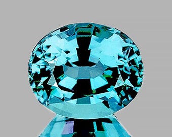 カンボジア　ブルージルコン　オーバルカット　ルースストーン　1.40ct ①