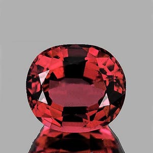 Natural Orange Pink Rhodolite Garnet 8x7 mm {2.10ct} [Flawless-VVS Clarity] Oval Faceted Loose Gemstone Earthly Mined for Jewelry Ring