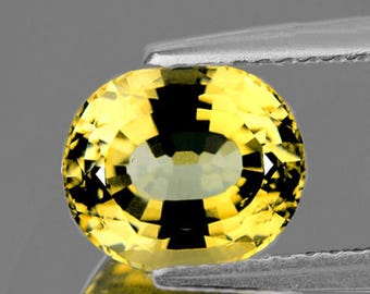 Naturlig gul safir – 0,86 ct, 6 x 5 mm oval fasetterad slipning, felfri – VVS-klarhet, utvunnen från Madagaskar för smycken