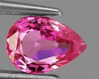 7x5 mm 0.62ct Pear Natural Intense Pink Sapphire [Flawless-VVS Clarity] Heated Natural Loose Gemstone From Madagascar Jewelry Ring