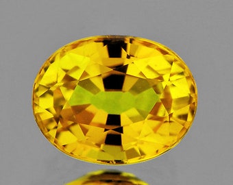 Natural Yellow Sapphire – 0.52 ct, 5x4 mm Oval Faceted Cut, Flawless–VVS Clarity, Earth-Mined Gemstone from Ceylon