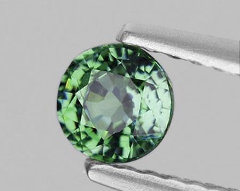 Natural Green Sapphire 4.2 mm 0.36ct VVS Clarity Round Faceted Cut Earthly Mined Loose Gemstone