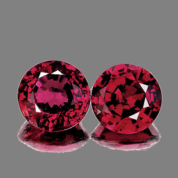 3.70 mm 2 pieces Round Cut Natural Dark Red Spinel [VVS Clarity] Natural Loose Gemstone Mogok Top Luster for Jewelry Ring Supply