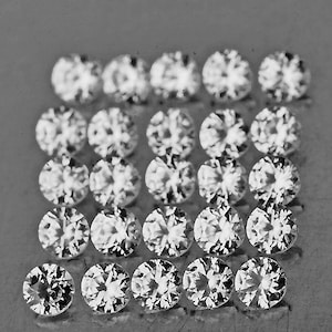 Natuurlijke witte zirkoon 1,1 mm 100 stuks ronde diamant geslepen VVS Clarity aards gedolven zirkoon voor sieraden, uitstekende schittering