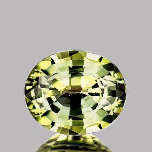 Natural Green Yellow Sapphire 0.70ct 6x5 mm Oval Cut Faceted Flawless-VVS Clarity Natural Gemstone Earthly Mined From Madagascar