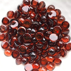 Natural Red Mozambique Garnet 2.50 mm 40 pieces Round Cabochon Loose Gemstone [IF-VVS]