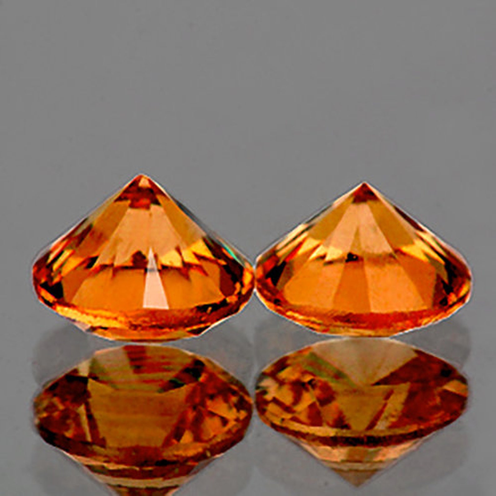 Natural Imperial Orange Zircon 4.80 mm pair Round Faceted Etsy