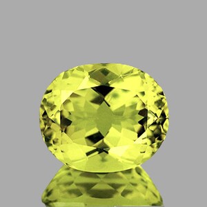 Natural Green Gold Lemon Quartz 16x13 mm Oval Faceted Cut 8.38cts Flawless-VVS Earthly Mined Loose Gemstone