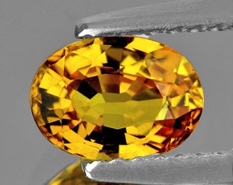 Natural Yellow Sapphire – 0.55 ct, 5.5x3.5 mm Oval Faceted Cut, Flawless to VVS Clarity, Earth-Mined Loose Gemstone for Jewelry