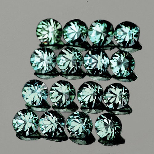 Saphir Bleu Vert Du Nigeria 5x4mm - Pierre Naturelle Rare, 0,34 Carats, Avec étiquettes