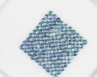 1.70 mm 35 pieces Round Natural Green Blue Sapphire [Flawless-VVS Clarity] AAA Machine Cut Natural Loose Gemstone For Jewelry