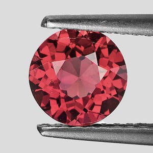 Natural Orange Pink Rhodolite Garnet 7 mm 1.50ct Round Faceted Cut [Flawless-VVS Clarity] Earthly Mined Loose Gemstone for Jewelry Ring