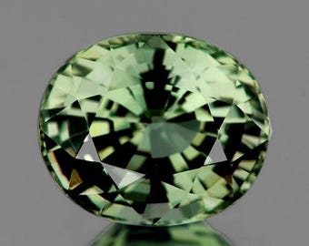 Natural Green Sapphire 1 piece 5x4 mm Oval Cut Faceted Flawless-VVS Clarity Natural Gemstone Earthly Mined From Madagascar