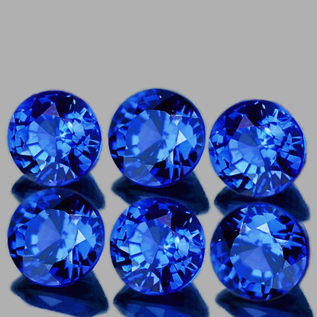 Natural Intense Blue Sapphire 3 Mm 6 Pieces Round Faceted - Etsy Natural Intense Blue Sapphire 3 Mm 6 Pieces Round Faceted - Etsy